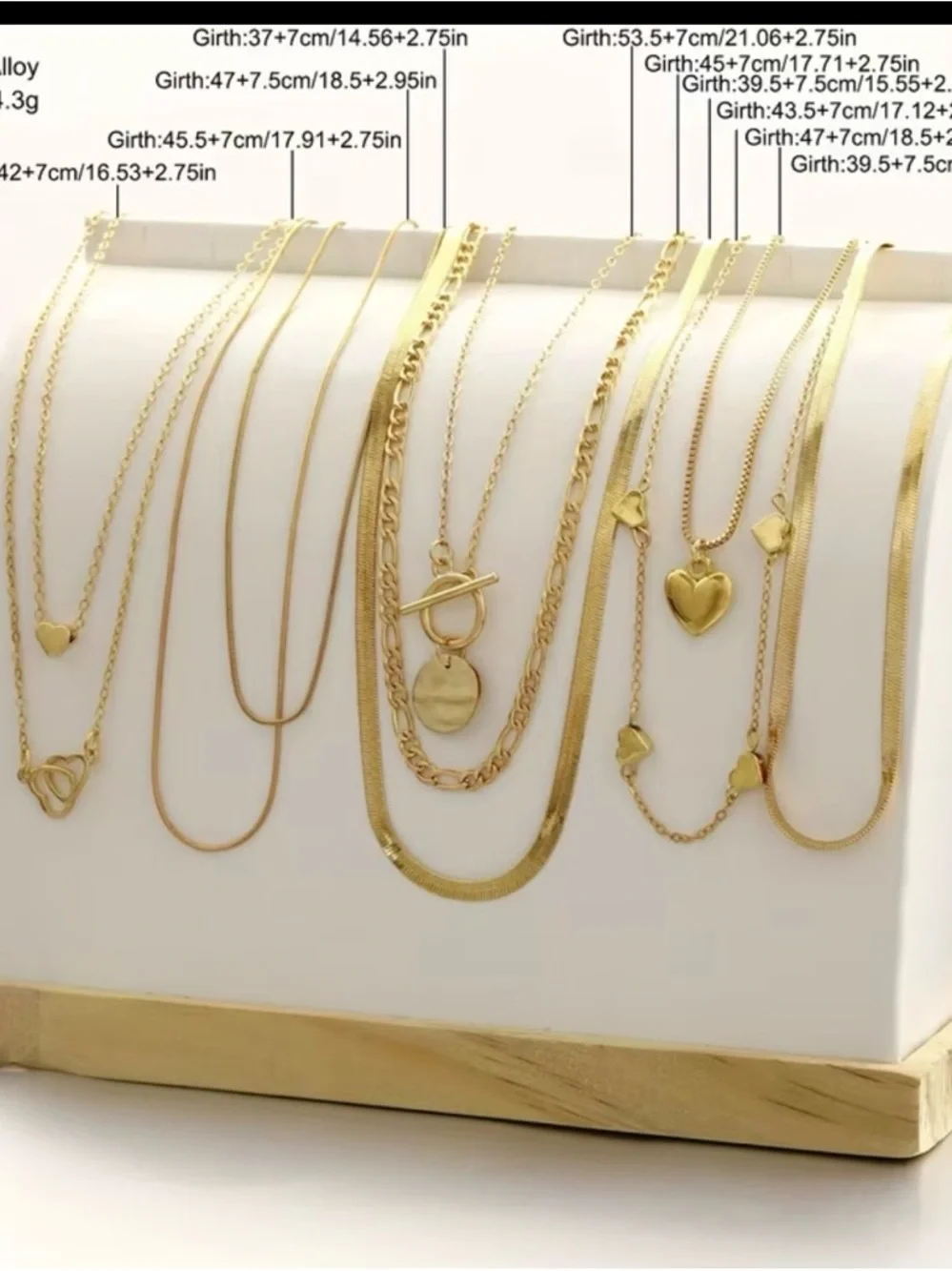 💓10 Piece 💓Layered Multiple Pendant Necklaces - Picture 7 of 9